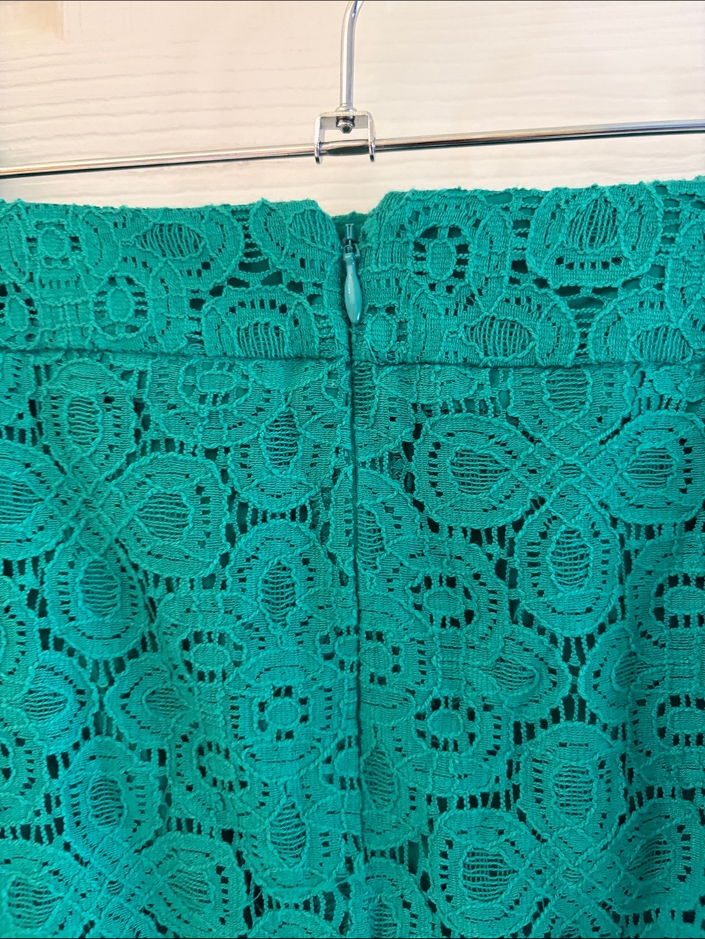 Express Teal Lace Pencil Skirt - Picture 6 of 6